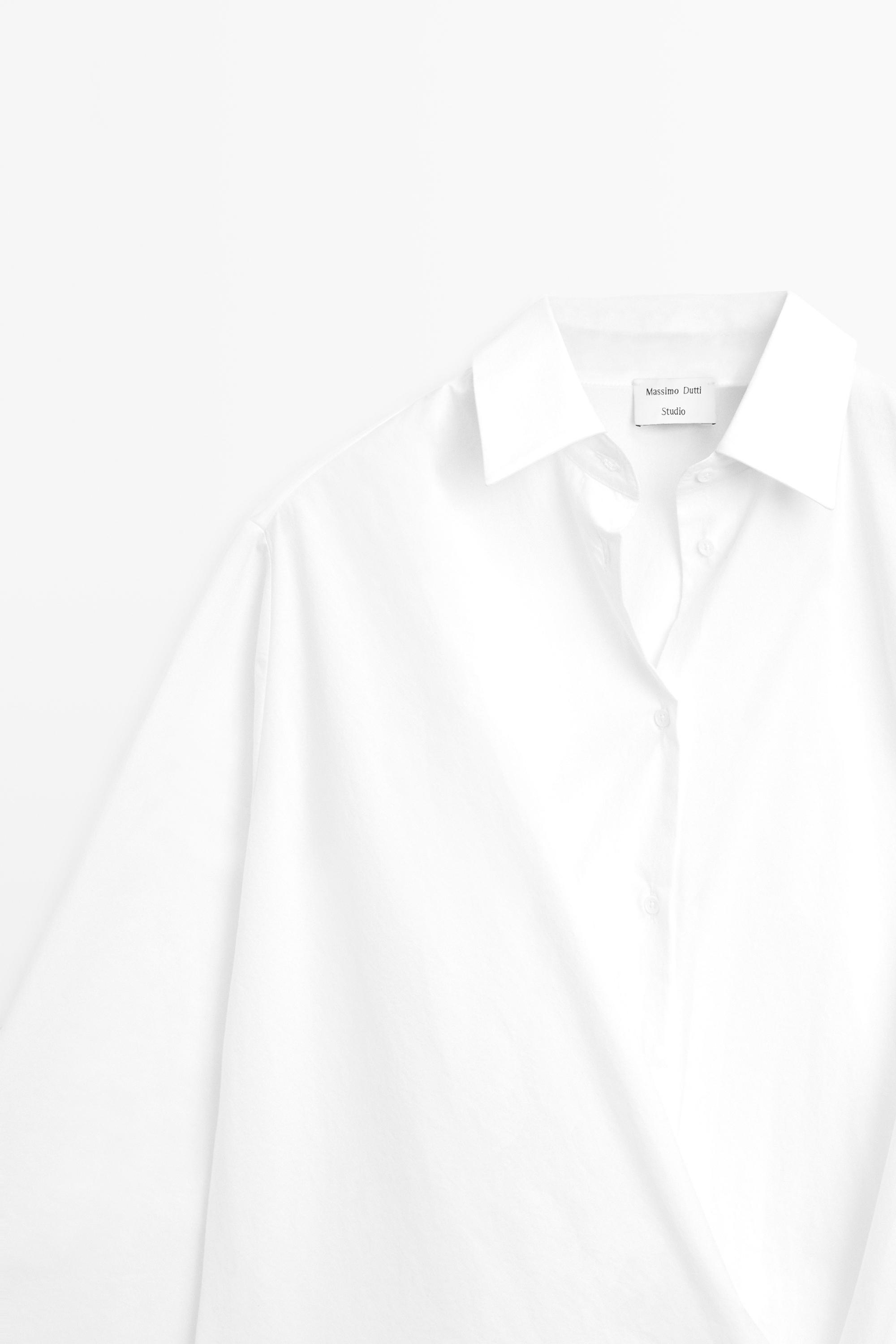 100% cotton shirt with gathered detail - STUDIO